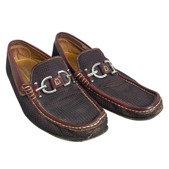 Donald Pliner Other - Donald Pliner Dacio Mens 9 Loafers Burgundy Mesh Buckle Driving Shoes classic